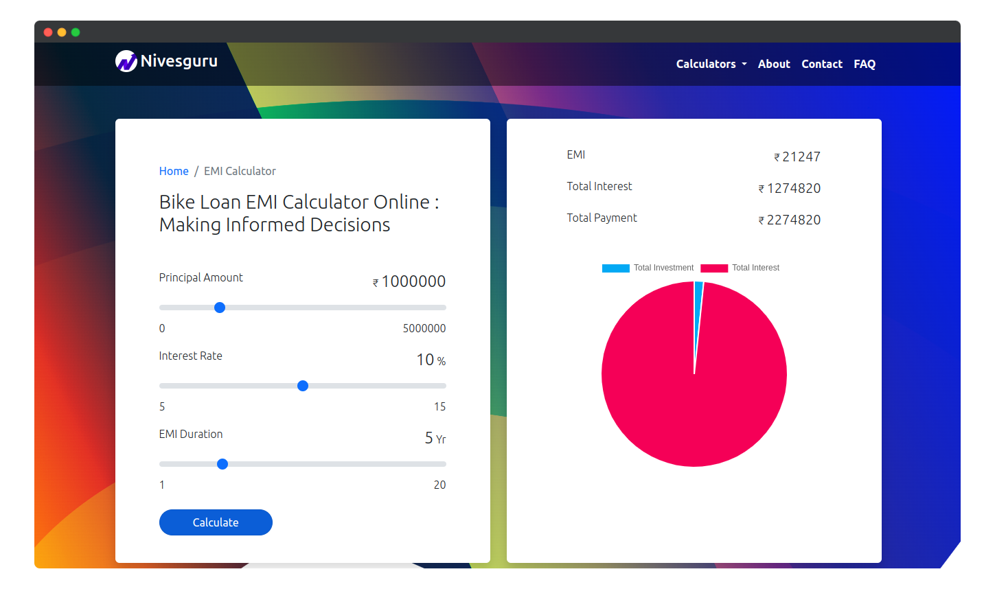 EMI Calculator Online Understand Your Installment   Emi Calculator Online 